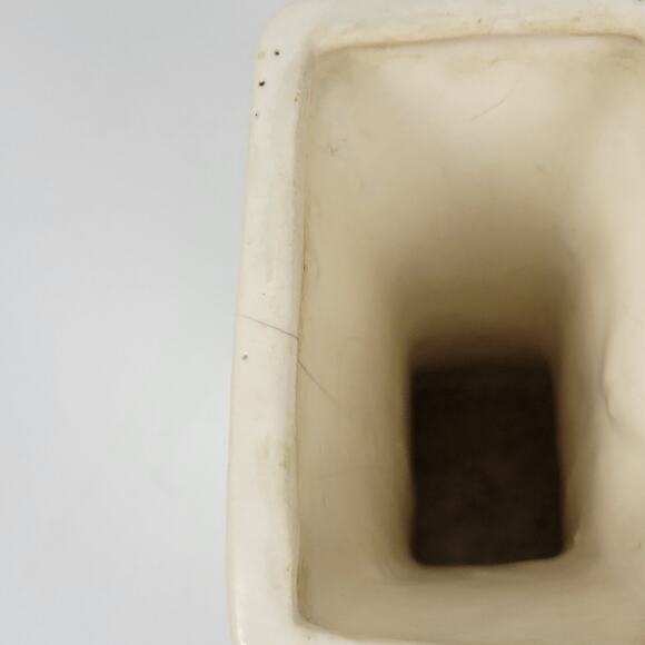 Vintage McCoy Pottery Blossom Time Flower Vase 6.5" Cream Pink 3D Art - Picture 12 of 16